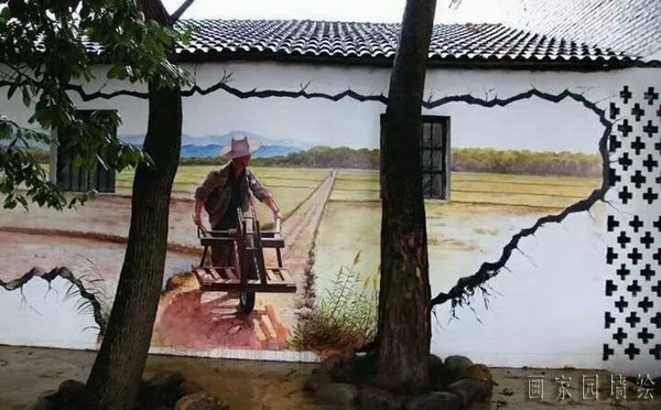 农村墙绘素材图片