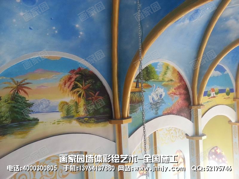 济南林家庄教堂绘画作品-油画风景