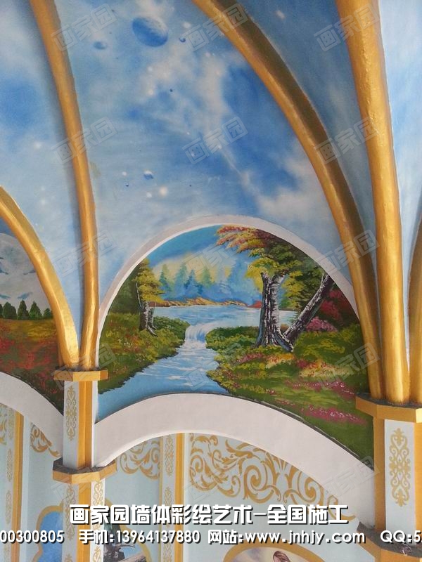 济南林家庄教堂绘画作品-油画风景