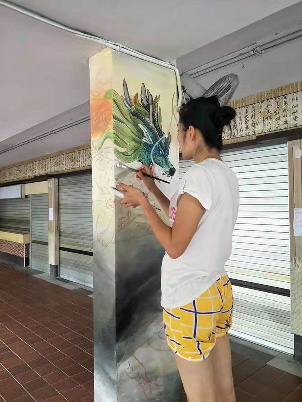 新加坡墙绘作品_墙体彩绘_手绘墙