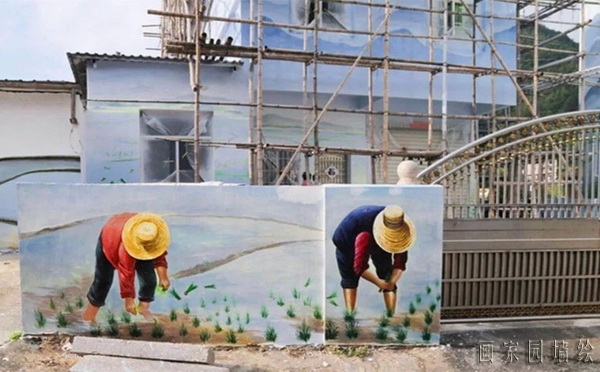 农村墙绘素材图片