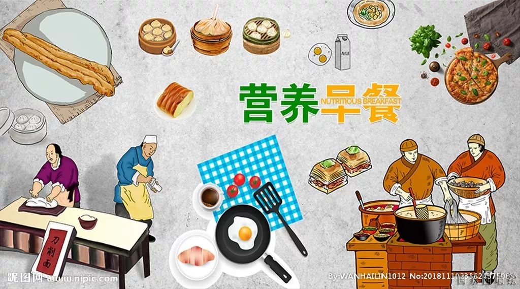 包子铺墙绘素材