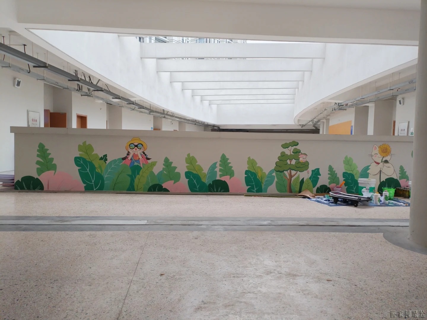 学校文化墙绘画