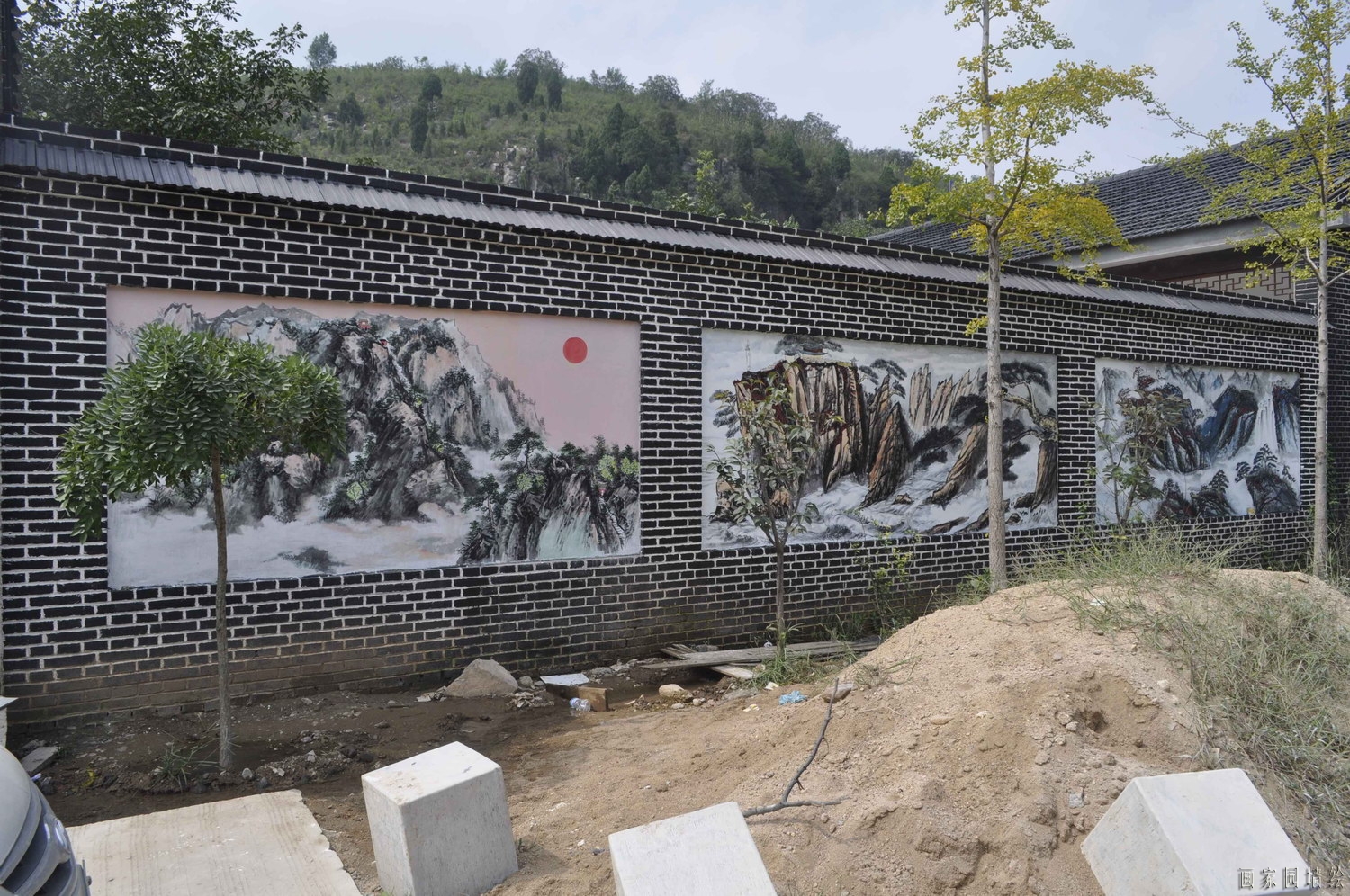 养生小院墙面装饰