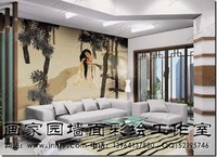 沙发墙手绘