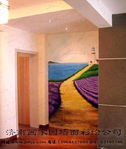 玄关手绘墙 玄关手绘墙